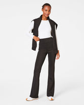 SPANX AirEssentials® Slim Flare Pant with Shimmer | Very Black / Silver Shimmer